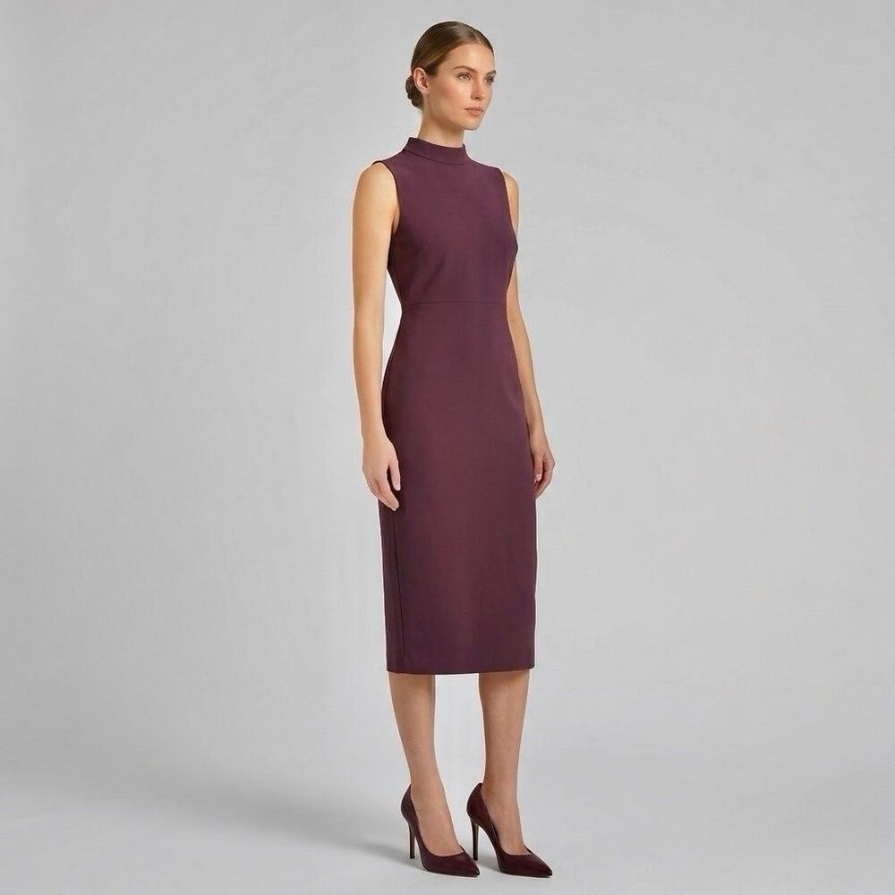 Express Dress Mock Neck Midi Sleeveless Large Sheath Work Cocktail Weddings City